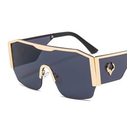 Designer luxury personality fashion big frame and sand-proof tech cool sunglasses Super punk sports style sunglasses women men