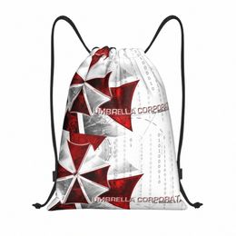 umbrella Corporati Logo Drawstring Bags Men Women Portable Sports Gym Sackpack Video Game Training Backpacks z7GH#