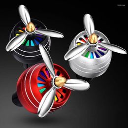 Car Air Freshener With LED Pilot Vent Perfume Diffuser Rotating Propeller Outlet Fragrance Cute Decor Interior Accessories