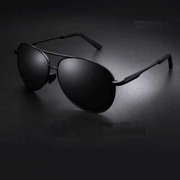 Sunglasses Aviation Metail Frame Polarised Sunglasses Men Colour Changing Sun Glasses Pilot Male Day Night Vision Driving 240416