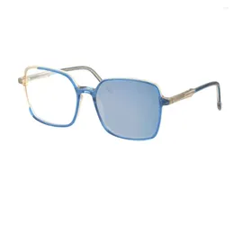 Sunglasses Pochromic Glasses Women Y2k Acetate Colour Frame Big Size Myopia Graduated Ladies Po Pink Blue Purple