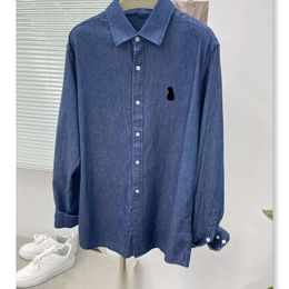 Ralp Laurens Polo Designer Shirt RL Top Quality Luxury Fashion Blouses Embroidery Shirts Couple Cotton Denim Loose And Comfortable Shirt Men And Women Wear