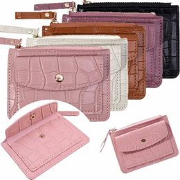 slim Card Holder Wallet Women Coin Cards Cover Purse PU Leather Bank Credit Bags Vintage Short Wallet Female Multi-card Purse 75hi#