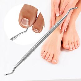 2024 Double-ended stainless steel toe nail file for ingrown toe correction and foot nail care hook manicure clean tool provides the ultimate