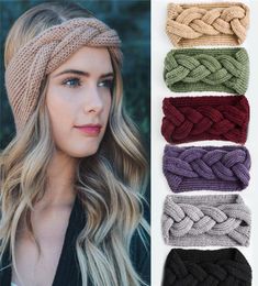 Braided Hair Band 7 Colours Women Knitted Headwrap Fashion Crochet Acrylic Headband Winter Girls Hair Accessories 50pcs T1I17511695236