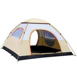 Outdoor Camping Fully Automatic Portable Folding Tent 34 Person Beach Quick Opening Two Set 240416