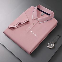 Summer Mens Golf Shirt Casual Short Sleeve Breathable High Quality Polo Tshirt Top 240403