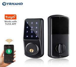 WiFi Keyless Secure Keypad remote control deadbolt Electronic Digital Smart Door Lock With Tuya App 2010133556014