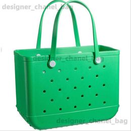 Shoulder Bags New EVA Beach Bag Storage Handbag EVA Basket Pet Hole Bag T240416