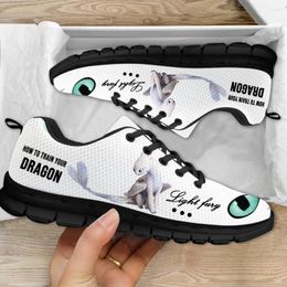 Casual Shoes INSTANTARTS Trend Ladies Flat Spring Autumn Comfort Sneakers Gragon Design Sport Footwear For Women Chaussure