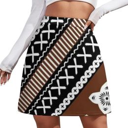 Skirts Fijian Tapa Mini Skirt For Woman Short