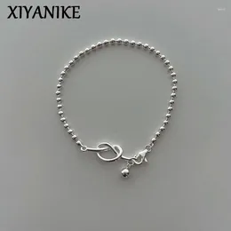 Link Bracelets XIYANIKE Korean Knotted Heart Round Beads Bracelet For Women Girl Simple Fashion Jewelry Ladies Gift Party Pulseras Mujer