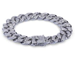 Fashion Gold Colour Plated Micro Pave Cubic Zircon Bracelet All Iced Out New night club men braclets hip hop bracelets3973941