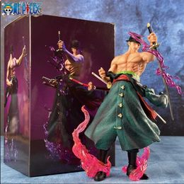 Action Toy Figures New Comic Doll Bathing Blood Roronoa Zoro PVC 21cm Action Doll Series Exquisite Model Birthday Gift Doll Y240415