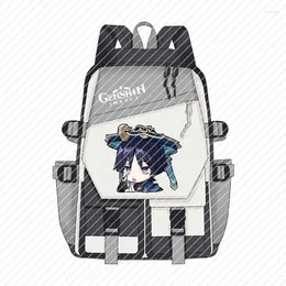 Backpack Genshin Impact Wanderer Teenarges Schoolbag Balladeer Girls Boys Colour Blocking Fashion Laptop Travel Shoulder Mochila