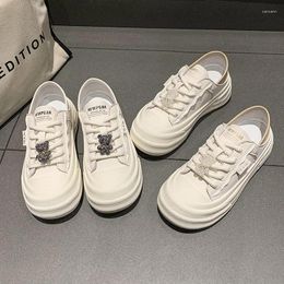Casual Shoes Low Top Punching Two Wear The Star Bear Small White Explode Dissolve Bottom Thin--1533