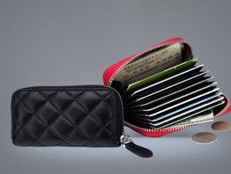 New fashion luxury classic designer coin bag stripped zipper genuine leather card holder wallet for women girls2488738