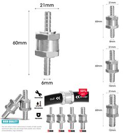 2024 Fuel Non One Way Return Cheque Valve Aluminium Alloy 6/8/10/12Mm Valve For Cars Motorcycles Ships Petrol Diesel Water Fuel Line