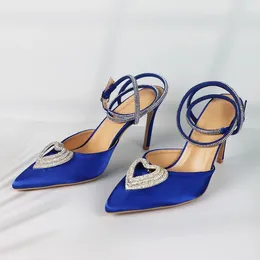 Sandals Glitter Rhinestones Lady Summer Ankle Strap High Heels Party Prom Shoes For Women Fashion Wedding Stiletto Sandalia