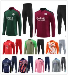 football Tracksuits soccer training suits Clubs Top Qualitt team 24 25 Madrids Inters Paris mens kids Long sleeved jerseys jacket jogging kits