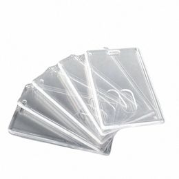 1pc New Hard Plastic Clear Acrylic Office Staff Card Cover Cases Protect Sleeve Girls Students Id Name Bus Card Holder Case I8s1#