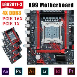 Motherboards X99P3 Desktop Motherboard Slot LGA20113 CPU PC Mainboard 4X 240Pin DDR3 DIMM Slots 1866MHz 128GB RAM Memory M.2 Port NVME/SATA