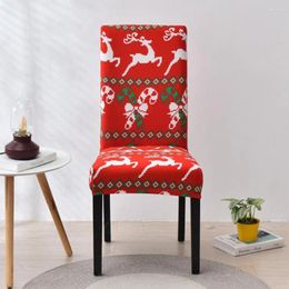 Chair Covers Slipcover Cover Soft Durable Polyester Stretch Christmas For Kitchen