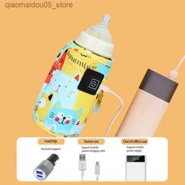Bottle Warmers Sterilizers# Portable milk heater with adjustable USB baby feeding bottle cap and insulated food heater Q240416