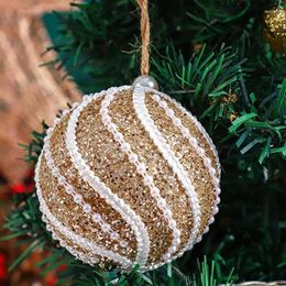 Party Decoration Christmas Tree Balls Ornaments Champagne Color 8cm Ball Gift Box Hanging Window Scene