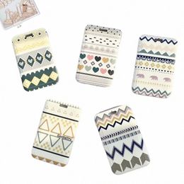 geometric Pattern Card Cover Case Men Women Work Badge Keyring Wallet Student School Acc Card Bus Credit Id Card Holder Bags A20T#