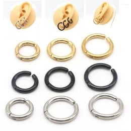 Backs Earrings 60pcs Fashion Ear Clip Earring Punk Men Jewelry Hoop Stainless Steel