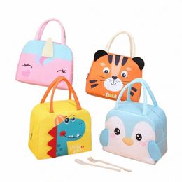 cute Insulati Lunch Box Portable Fridge Thermal Bag Kid'S School Thermal Insulated Lunch Box Tote 3d Cartt Pattern Bento Bag W3RH#