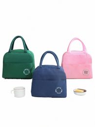 bento Bag Bear Label 600D Oxford Cloth Thickened Aluminium Foil Insulati Waterproof Durable Lightweight Lunch Box F96E#