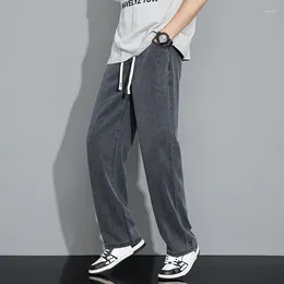 Men's Jeans Summer Lyocell Baggy Elastic Waist Streetwear Korean Fashion Denim Wide-leg Pants Male Brand Trousers