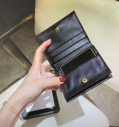 466492 Marmont Wallet Card Case Classic Fashion Women Coin Purse Pouch Quilted Leather Mini Short Wallets Main Credit Card Holder 1183960