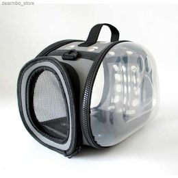 Dog Carrier Cat Pet Carrier Backpack Transparent Capsule Bubble Pet Backpack Small Animal Puppy Kitty Bird Breathable Pet Carrier for Travel L49
