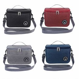 insulated Lunch Box Men Women Travel Portable Cam Picnic Bag Cold Food Cooler Thermal Bag Kids Insulated Case with Strap i8EX#