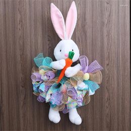 Decorative Flowers Exquisite Easter Door Decor Beautifully Crafted Wreath For Parties And Family Gatherings