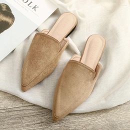 Casual Shoes Autumn Woman Mules Heels Half Slippers Sandalias Loafers Ballet Flats Women