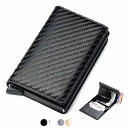 2024 Credit Card Holder Men Wallet RFID Aluminium Box Bank PU Leather Wallets with Mey Clip Designer Cardholder 37Nt#