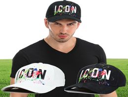 Four Season Versatile Baseball Hat Men's and Women's All Cotton Tongue cap White Hat Fashion Brand Graffiti caps9768320