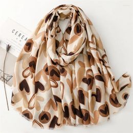 Scarves Women Fashion Print Scarf Viscose Bufanda Muslim Hijabs Cotton Soft Stole Pashmina Female Shawl And Wraps Sun Production