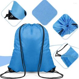 Shopping Bags Portable String Sack Polyester Blank Cinch Drawstring For Sports Travel Kids DIY Gift Storage Bag Set 10 Colours