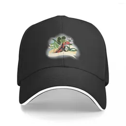 Ball Caps Fire Skink And Flowers Baseball Cap Beach Hat Trucker Hats Women's Men's