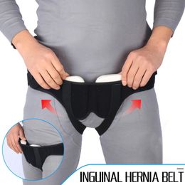 Adult Hernia Pain Relief Recovery Belt Man Inguinal Groyne Support Inflatable Hernia Bag with 2 Removable Compression Pads Care 240416