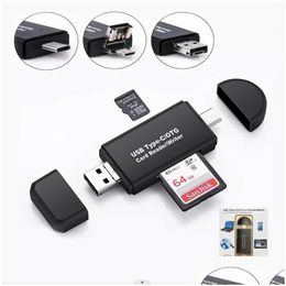 Memory Card Readers Yc320 Usb-C Smart Reader 3 In 1 Usb 2.0 Tf/Mirco Sd Type C Otg Flash Drive Cardreader Adapter Drop Delivery Comput Dhtrg