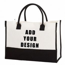 custom Tote Bag Fi Shop Bag Women Travel Handbags Eco Reusable Storage Pouch Bookbags Bridesmaid Gifts G6y6#