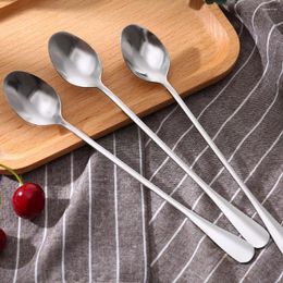 Spoons 12pcs Long Handle Iced Tea Spoon Coffee Ice Cream Scoop Stainless Steel Cocktail Stirring Tableware