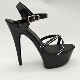 Dance Shoes LAIJIANJINXIA 15CM/6inches PU Upper Model Sexy Exotic High Heel Platform Party Women Sandals Pole H144