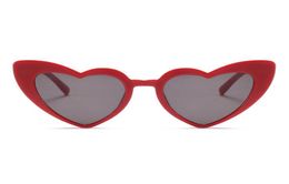 Love Heart Sunglasses for Women 2018 Fashionable Cat Eye Sunglasses Black Pink Red Heart Shape Sun Glasses for Men Uv4009601587